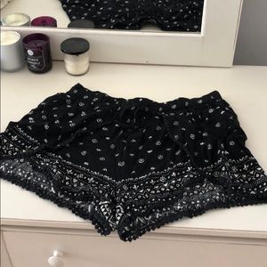 Black and white pattern shorts